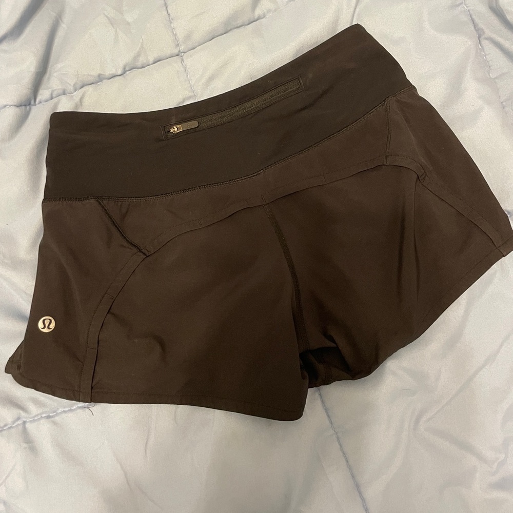 Lululemon black speed up shorts